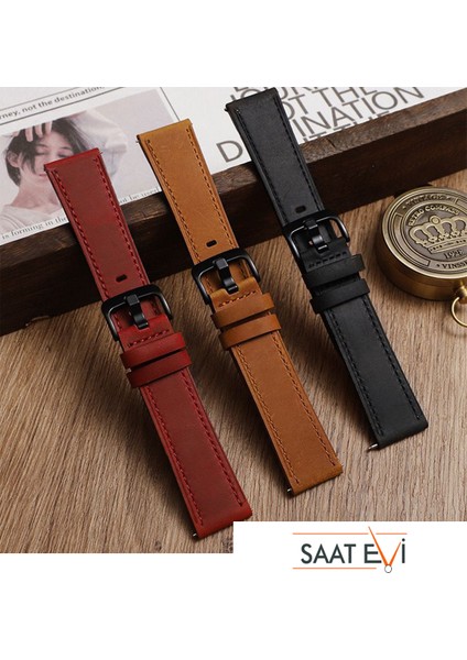 xiaomi mi watch s1-s2 yuvarlak kasa uyumlu 22mm crazy hakiki deri saat kordonu kayışı l10hwc-lacıvert-sılver fırsatları