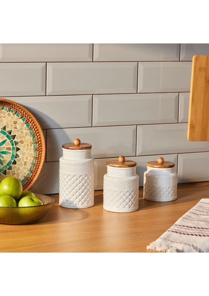 Lattice 3'lü Seramik Baharat Takımı