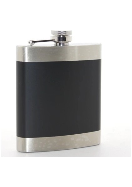 Paslanmaz Çelik Tekli 7 Oz Matara Siyah