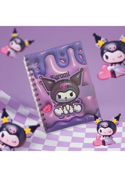 Kuromi 3D Kapaklı Mor Spiralli Defter – Sevimli & Trend Kawaii Tarzı fiyatları