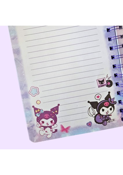 Kuromi 3D Kapaklı Mor Spiralli Defter – Sevimli & Trend Kawaii Tarzı modelleri