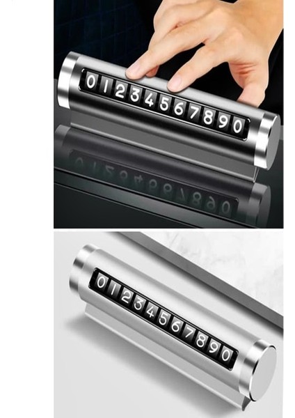Metal Renkli Kasa Araç Içi Numaratörü Torpido Üstü Numara Çevirmeli Oto Park Numaratörü fırsatları