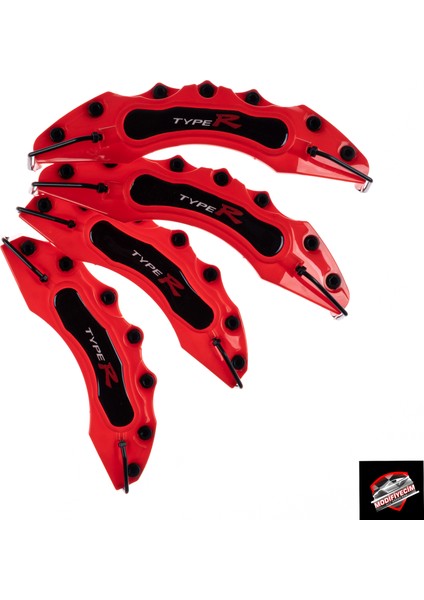 Kırmızı Type-R 4'lü Kaliper Seti Yapıştırma Logolu fiyatları