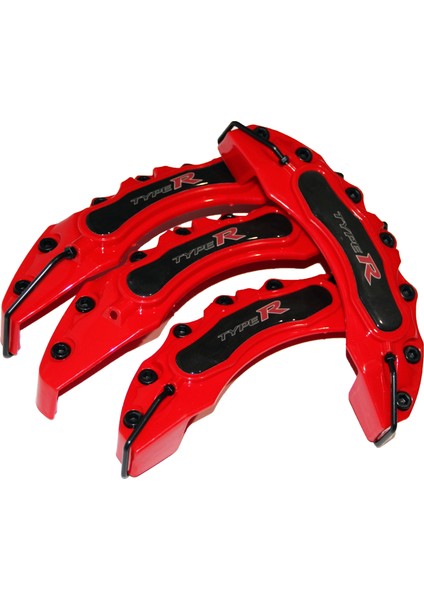 Kırmızı Type-R 4'lü Kaliper Seti Yapıştırma Logolu modelleri