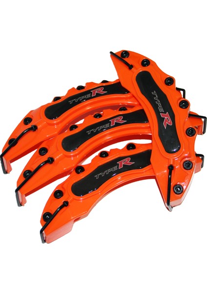 Turuncu Type-R 4'lü Kaliper Seti Yapıştırma Logolu modelleri