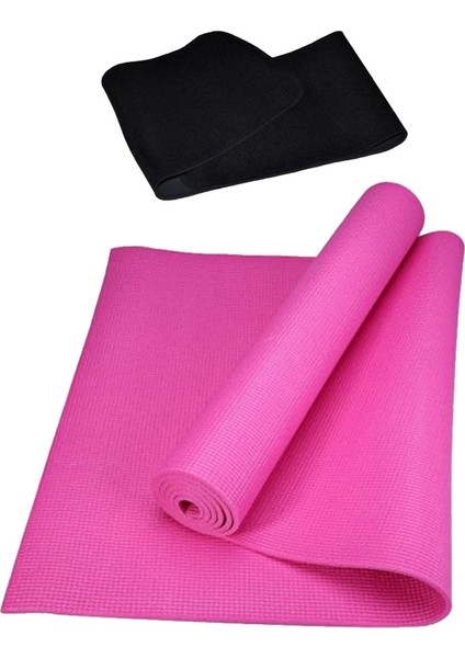 Pvc 4 mm Kalınlıkta Pilates Yoga Minderi, Termal Bel Kemeri Terleme Egzersiz Jimnastik