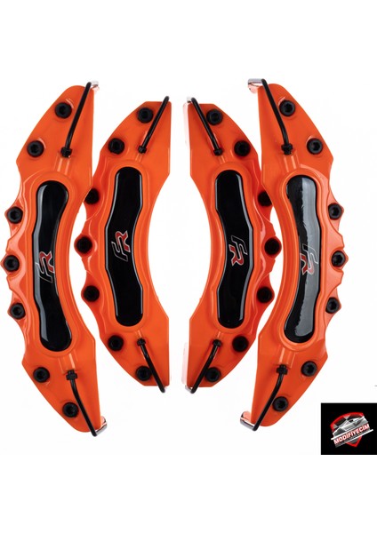 Turuncu Fr 4'lü Kaliper Seti Yapıştırma Logolu