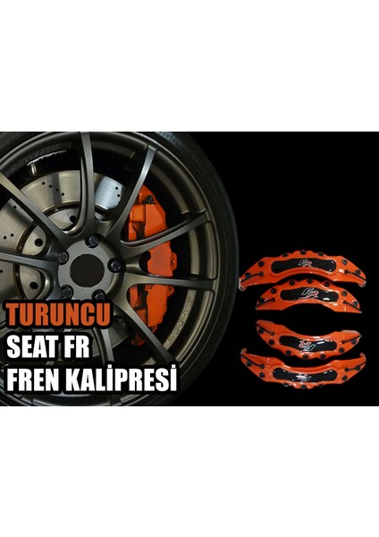 Turuncu Fr 4'lü Kaliper Seti Yapıştırma Logolu modelleri