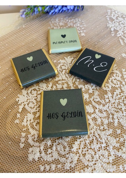 Kişiye Özel Bebek-Nikah-Söz-Özel Günler Çikolatası-40 Adet-Kutusuz