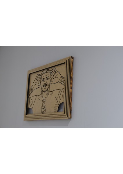 LED Işıklı Icardi Tasarımlı Ahşap Dekoratif Duvar Çerçevesi – Galatasaray Temalı Özel Tasarım modelleri