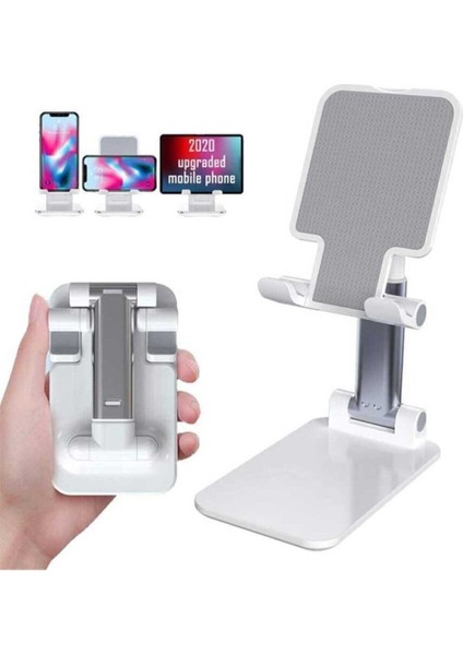 Masa Üstü Telefon Standı &tablet Standı Kademeli Yükseklik Ayarlı Telefon Tutucu Beyaz Beyaz Silikon fiyatları