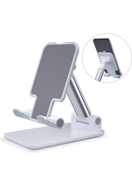 Masaüstü Telefon Standı Folding Desktop Phone Stand Beyaz Beyaz fiyatları