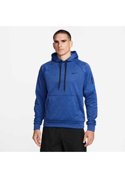 DQ4834 492 Nike Therma Fıt Hoodie Pullover Erkek Sweatshirt