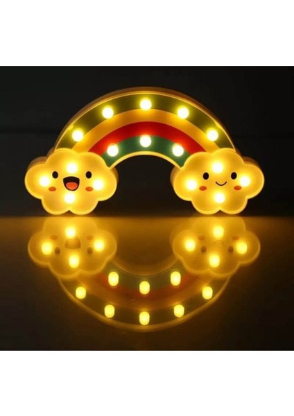 Gülen Bulutlu Gökkuşağı LED Gece Lambası fırsatları