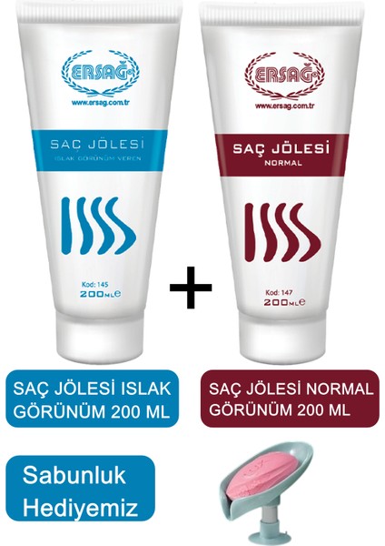 Saç Jölesi Islak ve Normal Görünüm - Sabunluk Hediyemiz 147.145-19