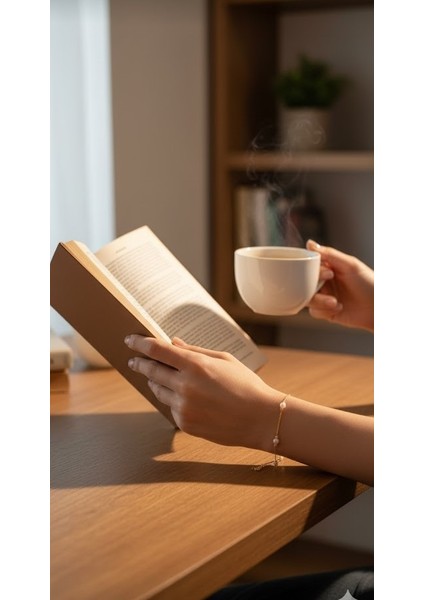 925 Ayar Papatya Silver 3 Renk Incili Dorica Bileklik Rose,gold,rodaj