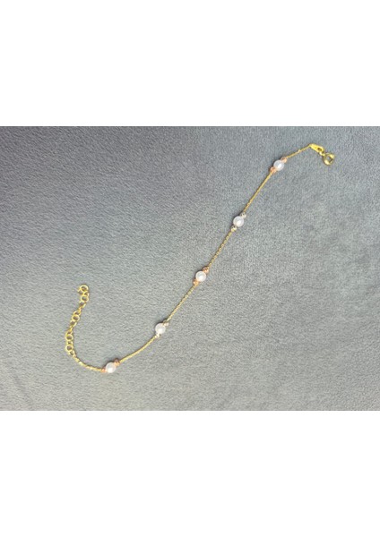 925 Ayar Papatya Silver 3 Renk Incili Dorica Bileklik Rose,gold,rodaj fırsatları