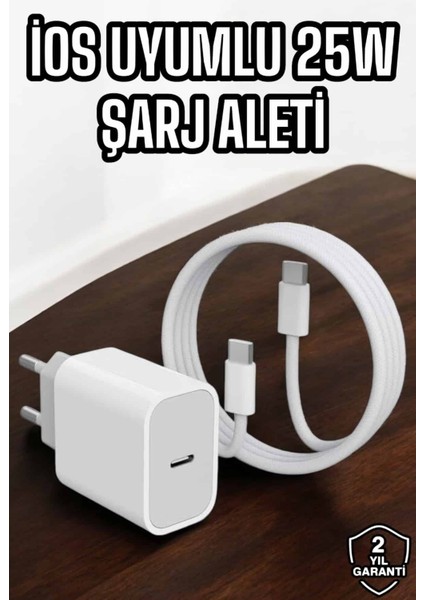 Şarj Aleti Ios 15/15 Pro Max Uyumlu Şarj Adaptörü ve Kablosu - M568R809-K33568