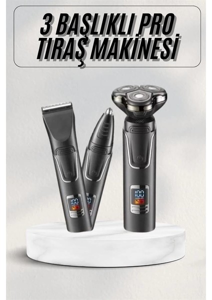 Yüksek Performanslı 3 Başlıklı Profesyonel Şarjlı Islak ve Kuru Kullanıma Uygun fiyatları