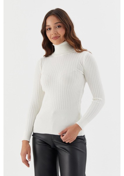 Boğazlı Fitilli Kazak Ekru fiyatları