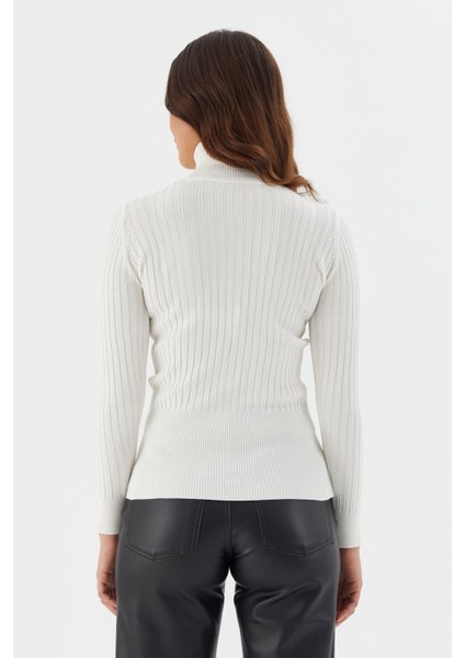 Boğazlı Fitilli Kazak Ekru indirimleri