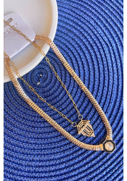 Serenay 2'li Çelik Kolye – Kimler Geldi Kimler Geçti -Lisinya - 98610201-1923