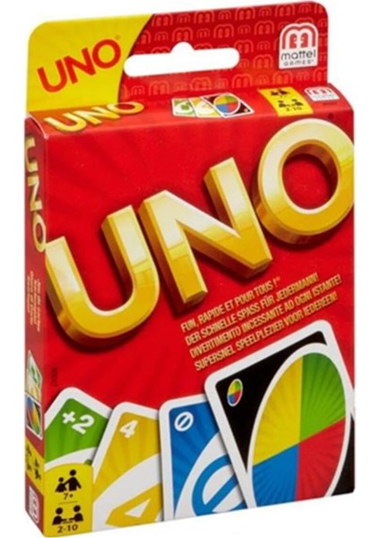 Mattel Games Uno Uno Kartlar, Renk ve Sayı Eşleştirmeli Klasik Kart Oyunu, Mattel Games W2087 W2087