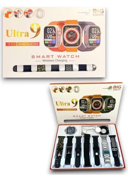 Watch9 7 Kordonlu Akıllı Saat - M866R639-K37866 modelleri