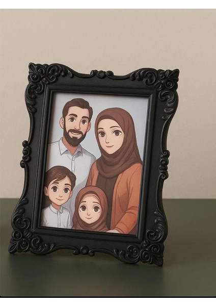 Plastik Barok Desenli Fotoğraf Çerçevesi 13X18 – Pleksi Camlı, Masaüstü ve Duvar Kullanımı fiyatları