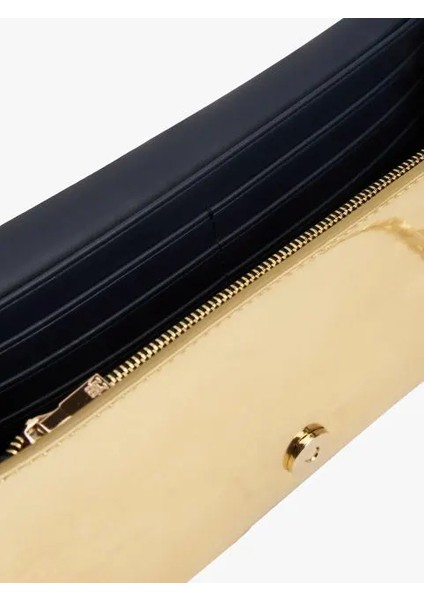 Th Icon Metalik Zincirli Kapaklı Kadın Gold Cüzdan AW0AW179590HS fırsatları