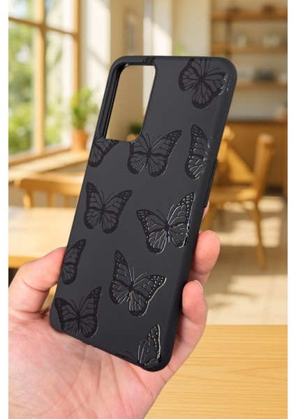 Oppo A16 Uyumlu Siyah Kelebek Desenli Silikon Darbe Emici Klasik Korumalı Rubber Kılıf fırsatları
