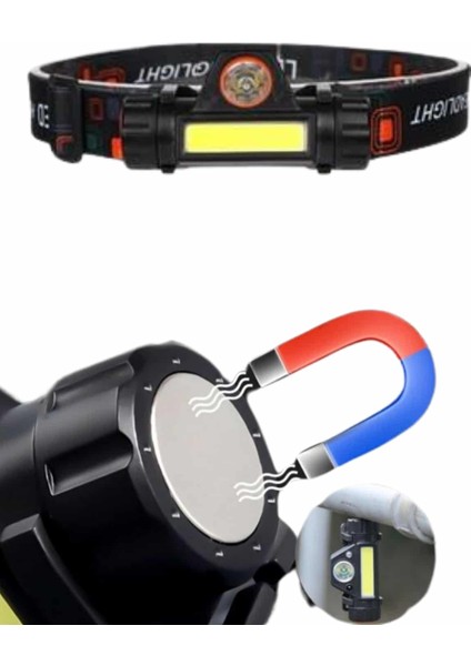 Kafa Lambası Çalışma Işığı Süper Parlak Mıknatıslı Lityum Lion Pilli - M480R388-K85480 indirimleri