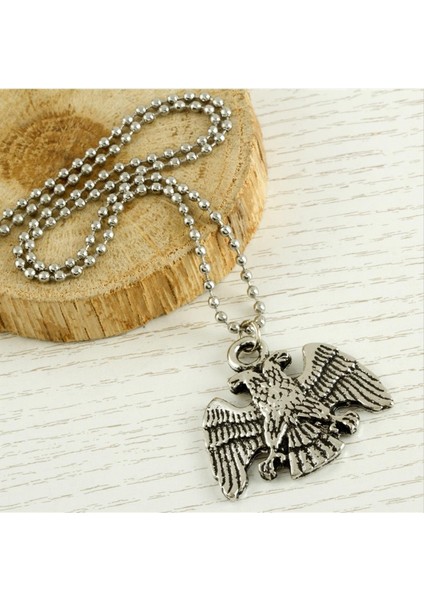 Çift Başlı Kartal Metal Kolye