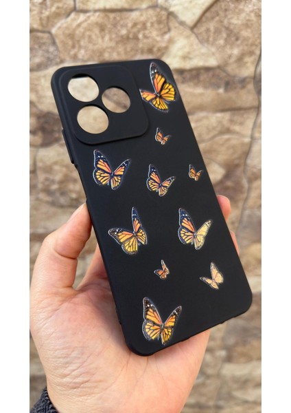 Realme C63 Uyumlu Turuncu Kelebek Desenli Silikon Darbe Emici Klasik Korumalı Rubber Kılıf fırsatları