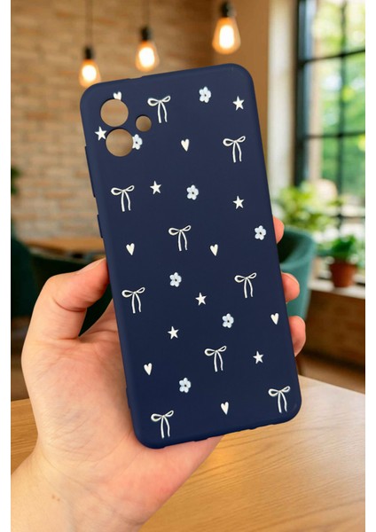 Samsung Galaxy A04 - Mini Fiyonk Desenli Silikon Darbe Emici Klasik Korumalı Rubber Kılıf