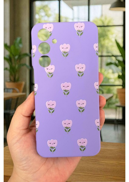Samsung Galaxy A25 Uyumlu Mini Lale Desenli Silikon Darbe Emici Klasik Korumalı Rubber Kılıf fiyatları