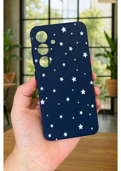 Samsung Galaxy S24- Minimal Yıldız Desenli Silikon Darbe Emici Klasik Korumalı Rubber Kılıf