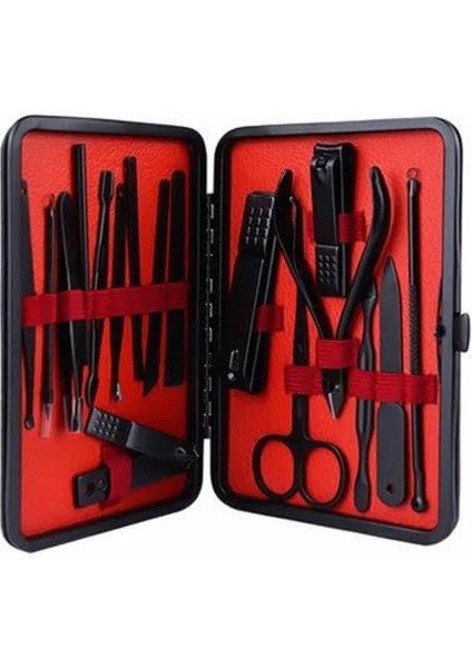 17 Parça Manikür Pedikür Seti El Ayak Bakım Seti Tırnak Makası Törpü - M190R668-K65190 indirimleri
