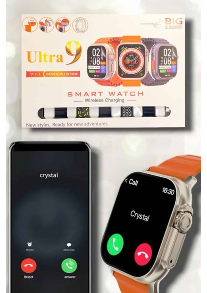 Akıllı Saat Bluetooth Bağlantılı 2.09 Inç Hd Ekran ve Çok Yönlü Sağlık T - M677R546-K85 fırsatları