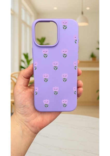 iPhone 15 Pro Max -Mini Lale Desenli Silikon Darbe Emici Klasik Korumalı Rubber Kılıf fiyatları