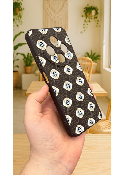 Redmi 14C - Evıl Eye Desenli Silikon Darbe Emici Klasik Korumalı Rubber Kılıf modelleri