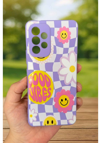 Samsung Galaxy A53 Uyumlu Good Vibes Silikon Darbe Emici Klasik Korumalı Rubber Kılıf fiyatları