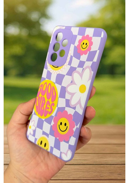 Samsung Galaxy A53 Uyumlu Good Vibes Silikon Darbe Emici Klasik Korumalı Rubber Kılıf modelleri