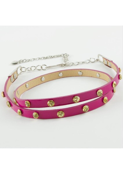 Klasik Deri Taşlı Kemer