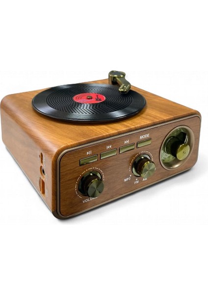 SP-424 Usb-Sd-Fm-Bluetooth Destekli Şarjlı Nostaljik Retro Radyo - Açık Kahverengi indirimleri