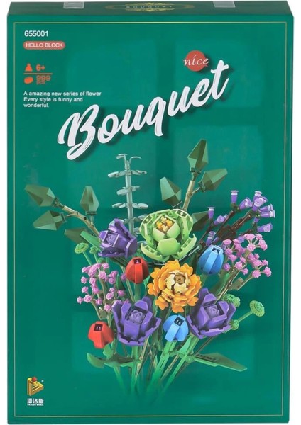 Bfs P655001 Panlos Çiçek Buketi 999 Parça Blok Seti -Vagon Life modelleri