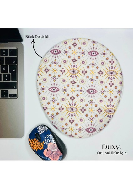 Nazar Boncuğu Bilek Destekli Mouse Pad, Kaymaz Taban, Ev Ofis ve Oyun Için Rahat ve Yumuşak Mousepad fiyatları
