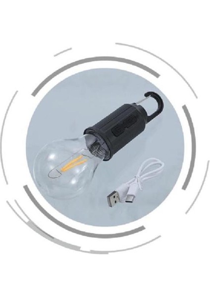 Taşınabilir Askılı Ampul Kamp Lambası Askılı Type-C Şarjlı Bahçe Lambası - T004G898-Z740 fırsatları