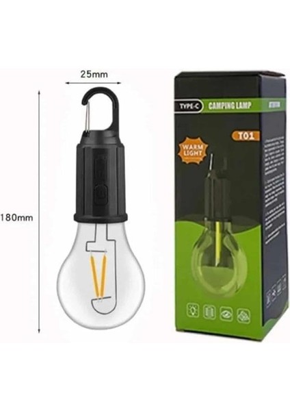 Şarjlı Aydınlatma Ampul Tasarımlı Ambians Işık Askılı Kamp Lambası - T846G400-Z95846 indirimleri
