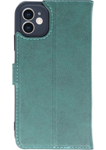 iPhone 11 Kılıf Trend S Plus Kapaklı Kılıf - Yeşil modelleri
